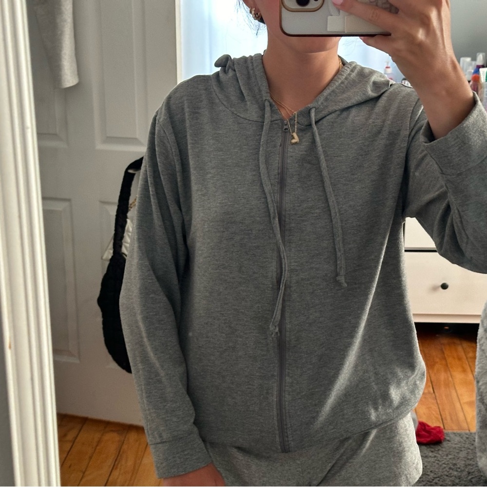 Women Gray Hoodie Sweater